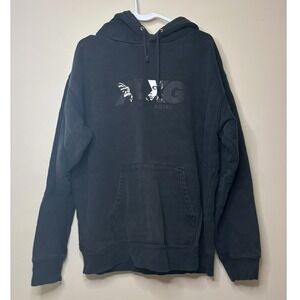 XLARGE x X-Girl Black Graphic Pullover Hoodie Streetwear XL Skater Unisex